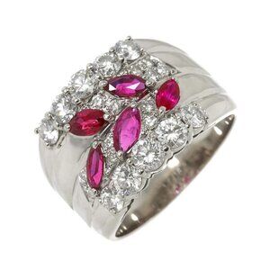 Ruby 1.27ct Diamond 1.71ct/0.27ct Ring Pt Platinum size9.5(US)